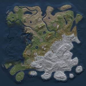 Thumbnail Rust Map: Procedural Map, Size: 4500, Seed: 968274463, 16 Monuments