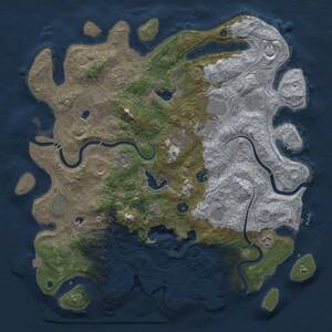 Thumbnail Rust Map: Procedural Map, Size: 4500, Seed: 1380171725, 16 Monuments