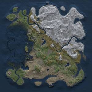 Thumbnail Rust Map: Procedural Map, Size: 4500, Seed: 661419907, 17 Monuments