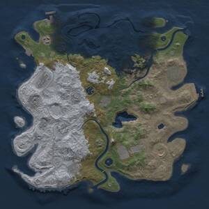 Thumbnail Rust Map: Procedural Map, Size: 4000, Seed: 892217654, 17 Monuments