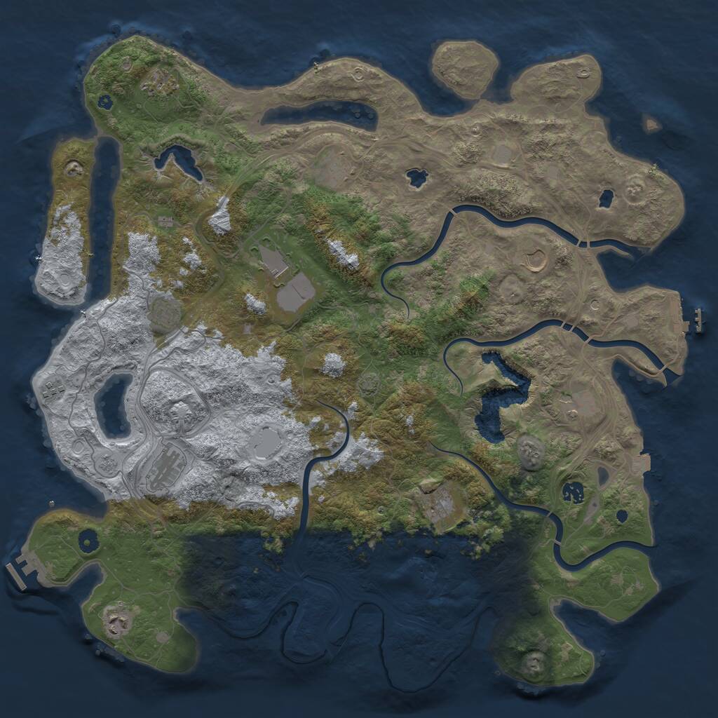 Rust Map: Procedural Map, Size: 4800, Seed: 3167628, 17 Monuments