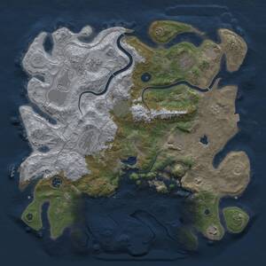 Thumbnail Rust Map: Procedural Map, Size: 4000, Seed: 473993668, 15 Monuments