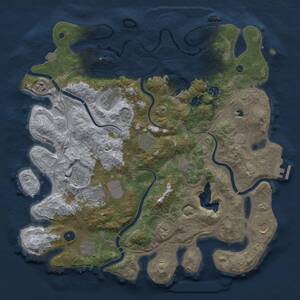Thumbnail Rust Map: Procedural Map, Size: 4250, Seed: 1066164889, 17 Monuments