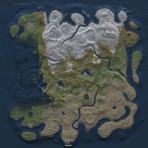 Thumbnail Rust Map: Procedural Map, Size: 4500, Seed: 1995636791, 16 Monuments