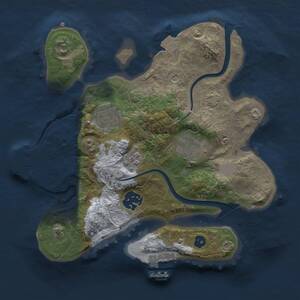 Thumbnail Rust Map: Procedural Map, Size: 2500, Seed: 664201973, 9 Monuments