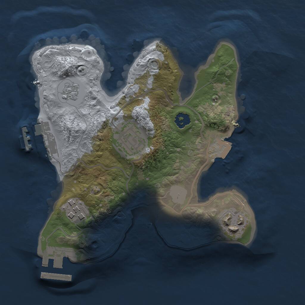 Rust Map: Procedural Map, Size: 2000, Seed: 2029504865, 7 Monuments