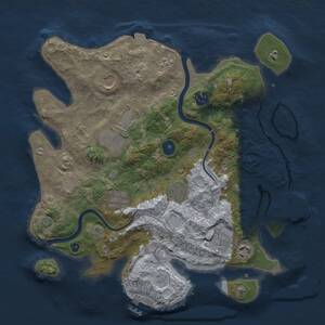 Thumbnail Rust Map: Procedural Map, Size: 3500, Seed: 748521353, 14 Monuments