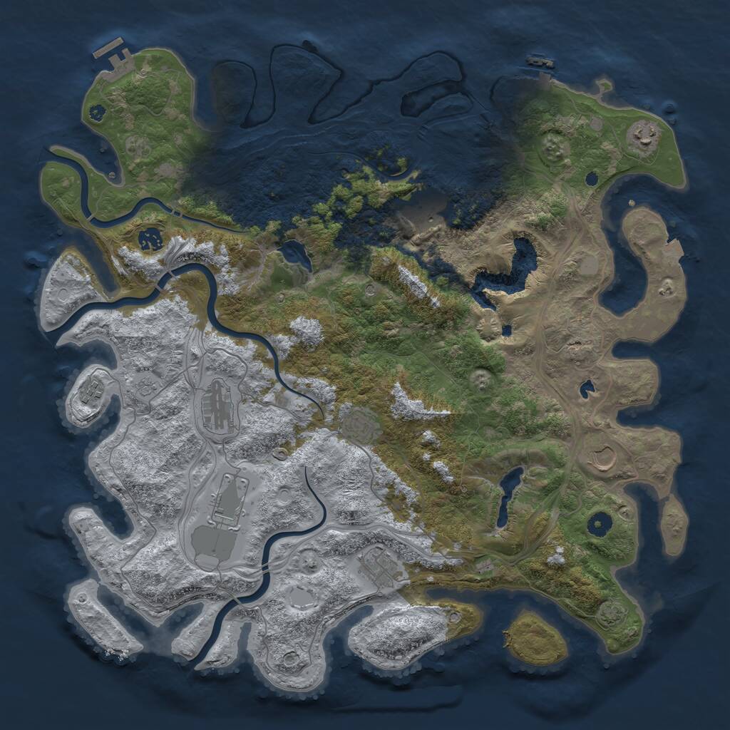 Rust Map: Procedural Map, Size: 4500, Seed: 154556545, 15 Monuments