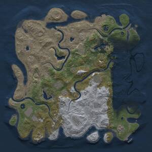 Thumbnail Rust Map: Procedural Map, Size: 4500, Seed: 1608702491, 17 Monuments
