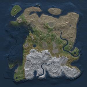 Thumbnail Rust Map: Procedural Map, Size: 3650, Seed: 443584231, 16 Monuments