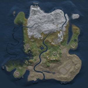 Thumbnail Rust Map: Procedural Map, Size: 3500, Seed: 42704, 14 Monuments
