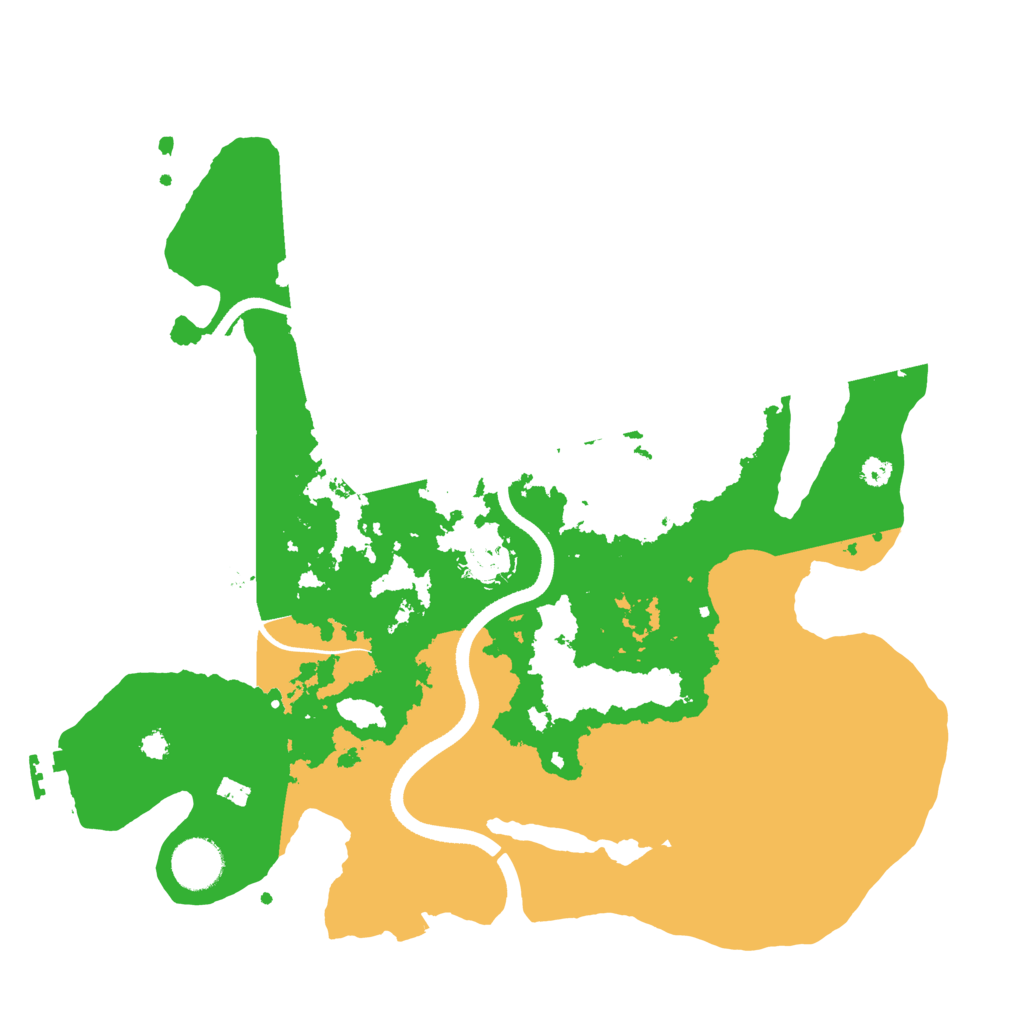 Biome Rust Map: Procedural Map, Size: 3500, Seed: 42704