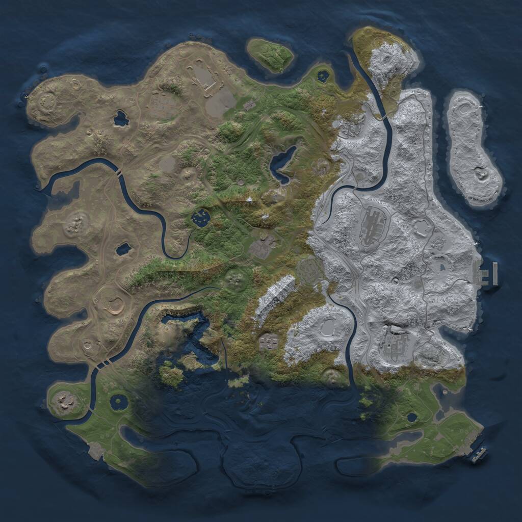 Rust Map: Procedural Map, Size: 4500, Seed: 1767432251, 17 Monuments