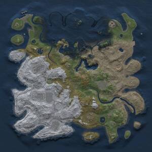 Thumbnail Rust Map: Procedural Map, Size: 4000, Seed: 1078492098, 16 Monuments