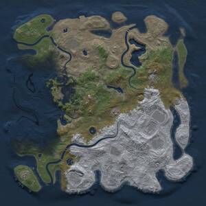 Thumbnail Rust Map: Procedural Map, Size: 4500, Seed: 861489225, 17 Monuments