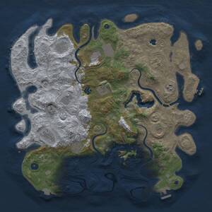 Thumbnail Rust Map: Procedural Map, Size: 4250, Seed: 632691, 17 Monuments