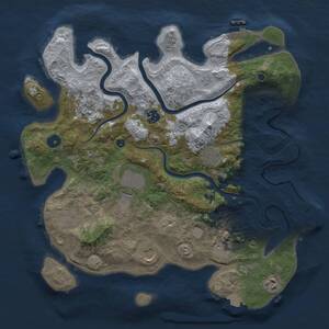 Thumbnail Rust Map: Procedural Map, Size: 3750, Seed: 496252357, 15 Monuments