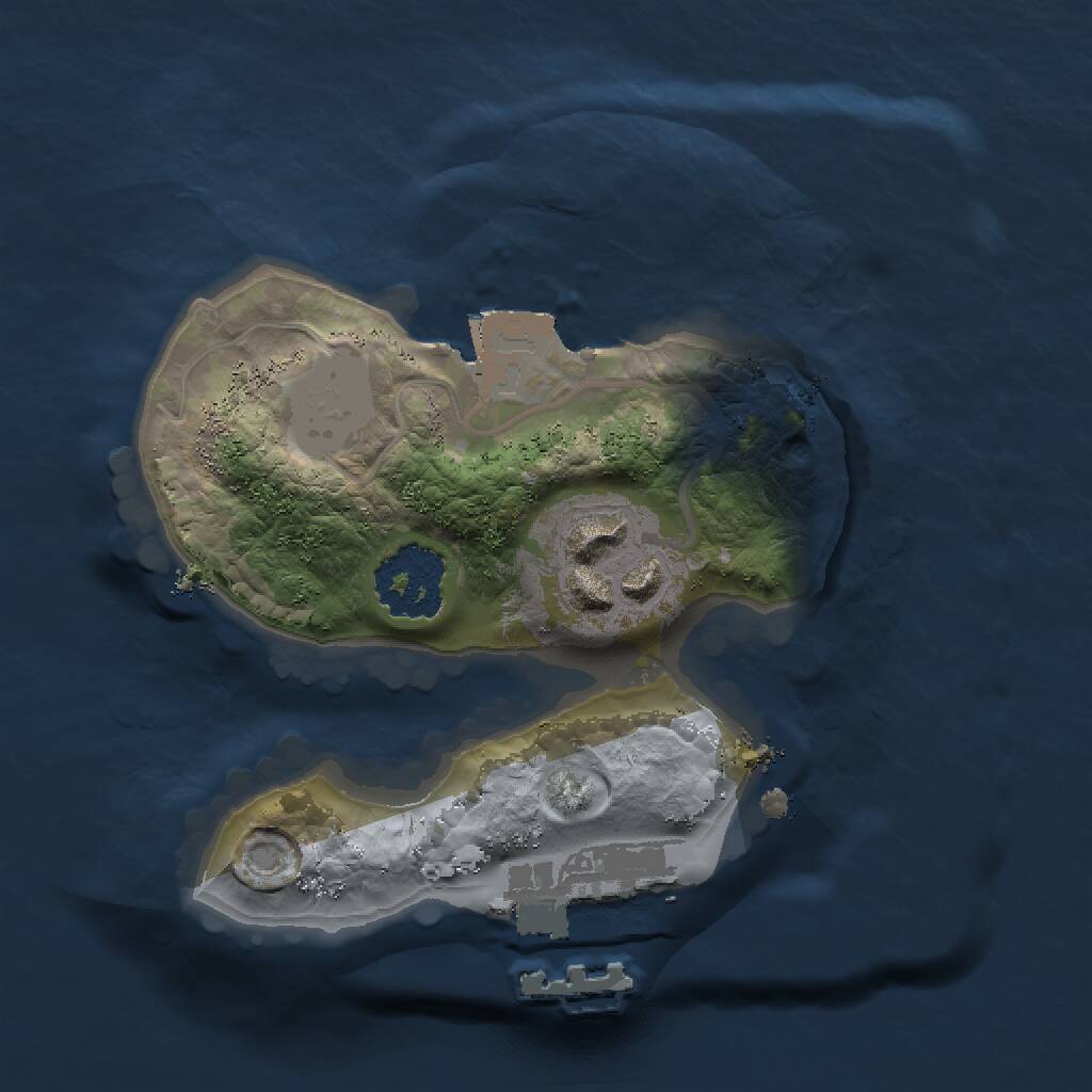 Rust Map: Procedural Map, Size: 1500, Seed: 1979503527, 3 Monuments