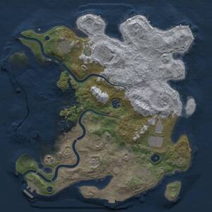 Thumbnail Rust Map: Procedural Map, Size: 3750, Seed: 449581786, 15 Monuments