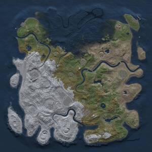 Thumbnail Rust Map: Procedural Map, Size: 4500, Seed: 5042026, 15 Monuments