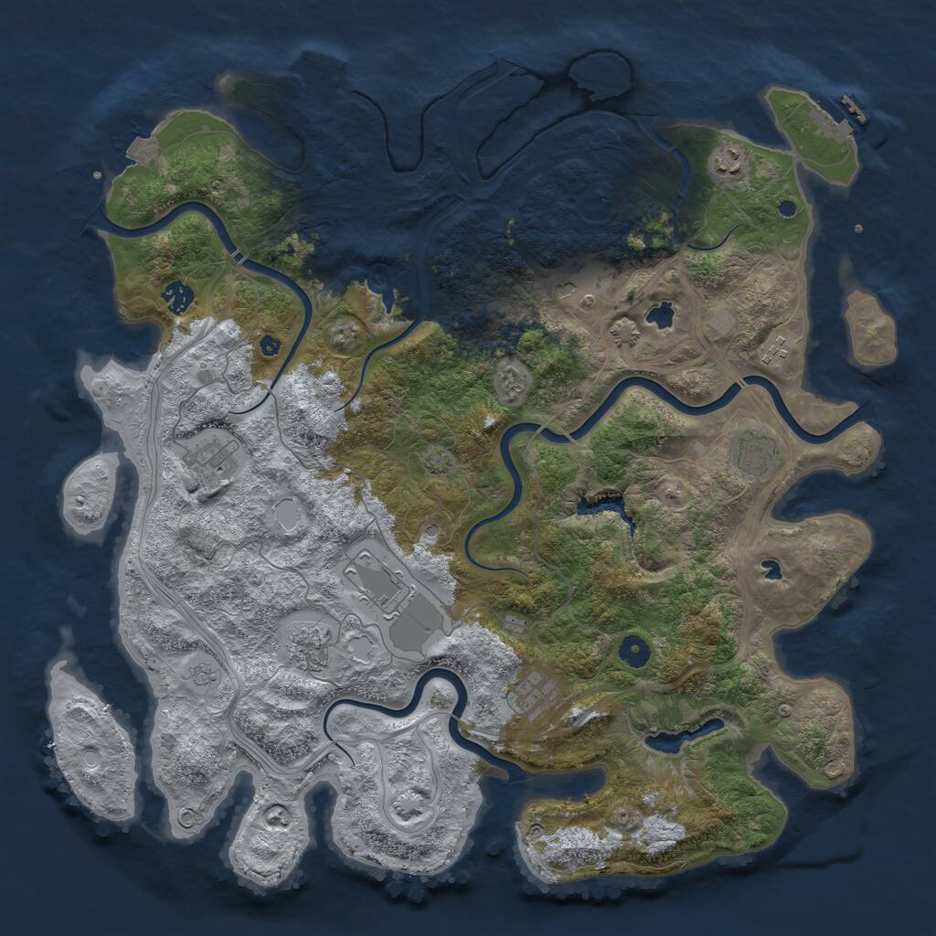 Rust Map: Procedural Map, Size: 4500, Seed: 5042026, 15 Monuments