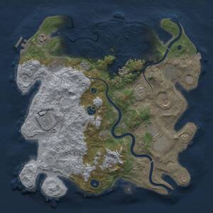 Thumbnail Rust Map: Procedural Map, Size: 3700, Seed: 1897507005, 15 Monuments