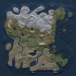 Thumbnail Rust Map: Procedural Map, Size: 4000, Seed: 851846105, 15 Monuments
