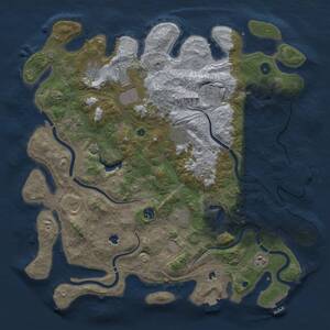 Thumbnail Rust Map: Procedural Map, Size: 4500, Seed: 774403855, 16 Monuments