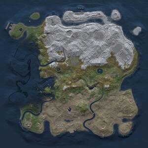 Thumbnail Rust Map: Procedural Map, Size: 4000, Seed: 378674214, 15 Monuments