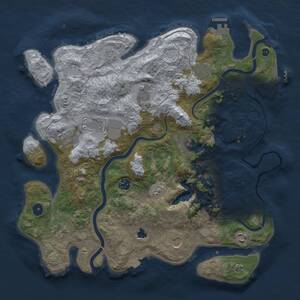Thumbnail Rust Map: Procedural Map, Size: 4000, Seed: 2126383244, 16 Monuments