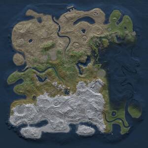 Thumbnail Rust Map: Procedural Map, Size: 4500, Seed: 638795368, 16 Monuments