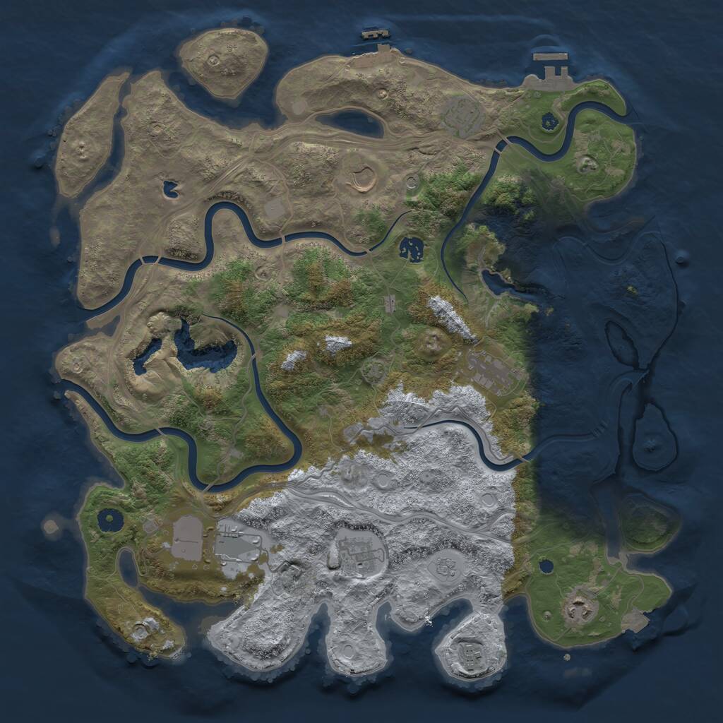 Rust Map: Procedural Map, Size: 4250, Seed: 94846434, 14 Monuments