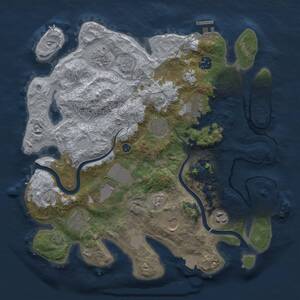 Thumbnail Rust Map: Procedural Map, Size: 3500, Seed: 1412356322, 15 Monuments