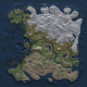 Thumbnail Rust Map: Procedural Map, Size: 4500, Seed: 1108911038, 17 Monuments