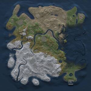 Thumbnail Rust Map: Procedural Map, Size: 3990, Seed: 3900, 15 Monuments