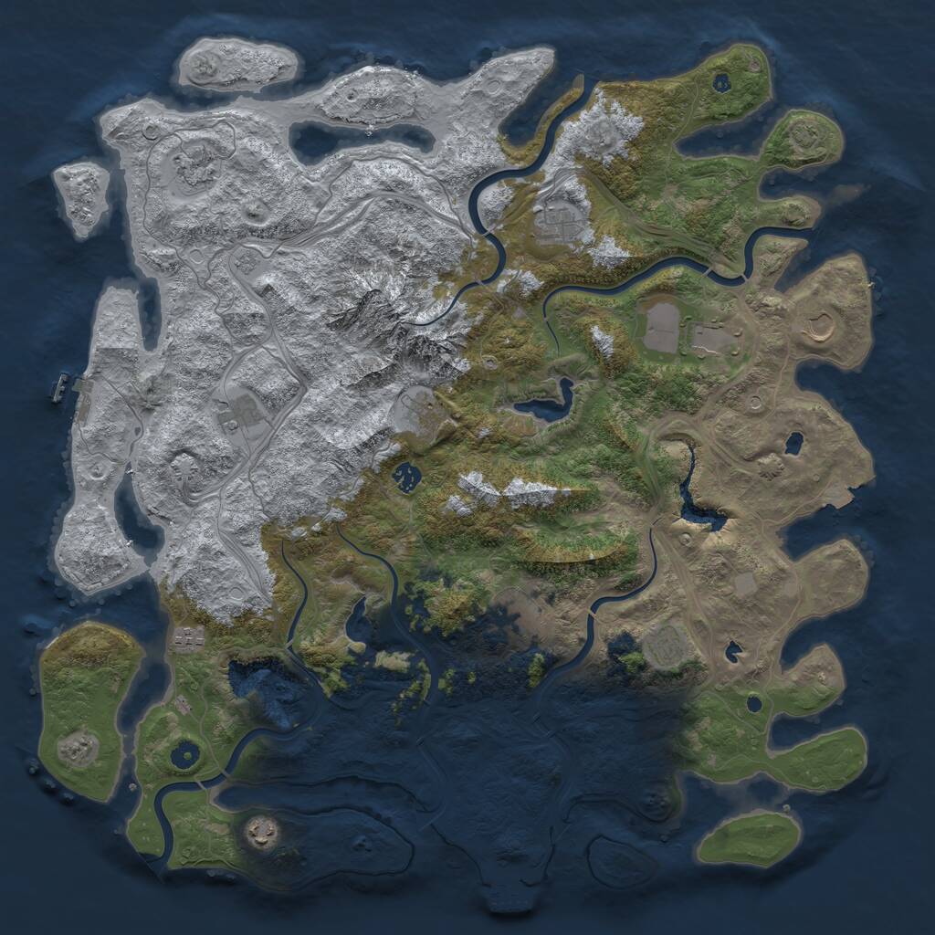 Rust Map: Procedural Map, Size: 5000, Seed: 5062026, 17 Monuments