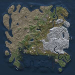 Thumbnail Rust Map: Procedural Map, Size: 4500, Seed: 998284313, 17 Monuments