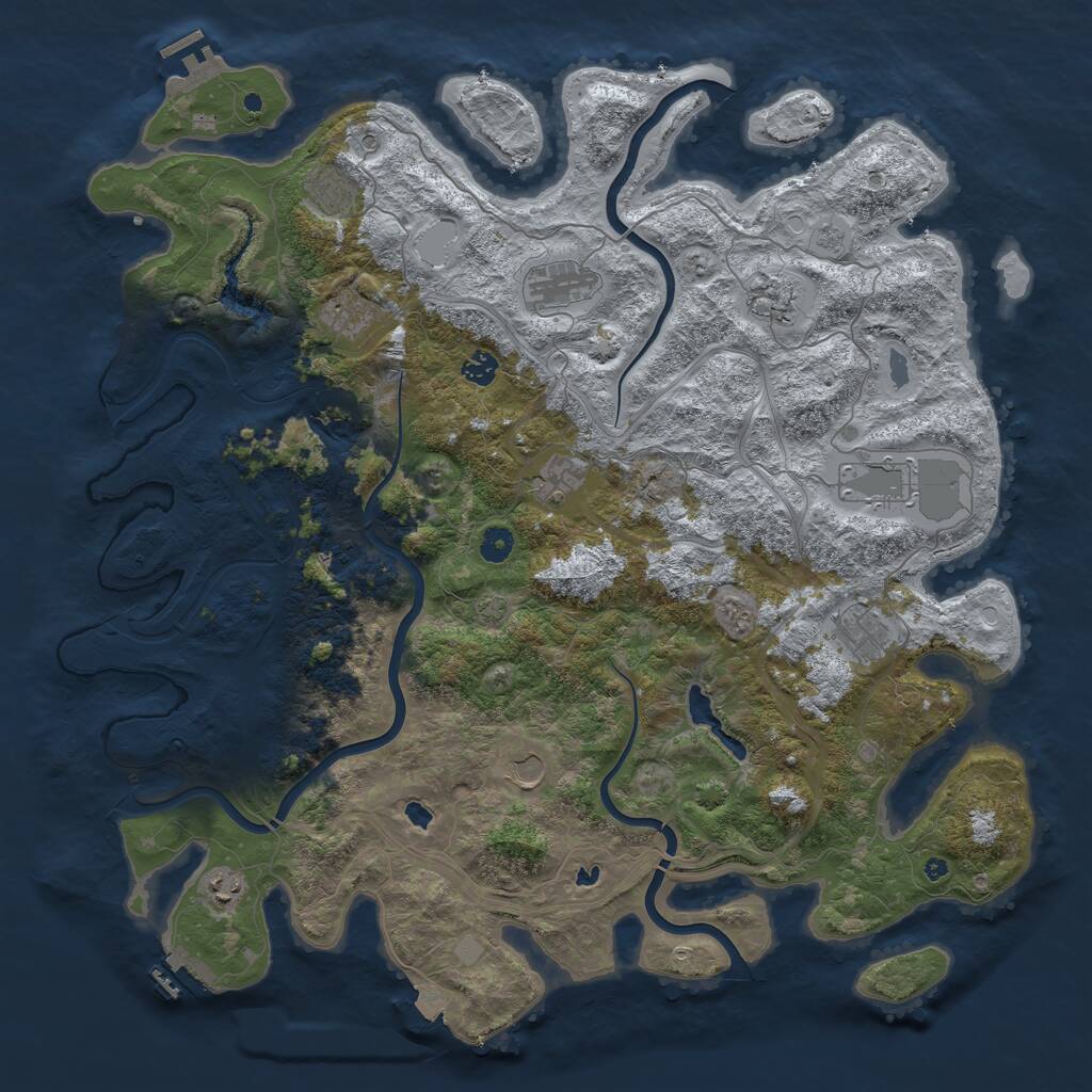 Rust Map: Procedural Map, Size: 4750, Seed: 437112357, 17 Monuments
