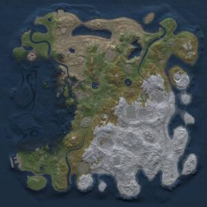 Thumbnail Rust Map: Procedural Map, Size: 4250, Seed: 84836029, 16 Monuments