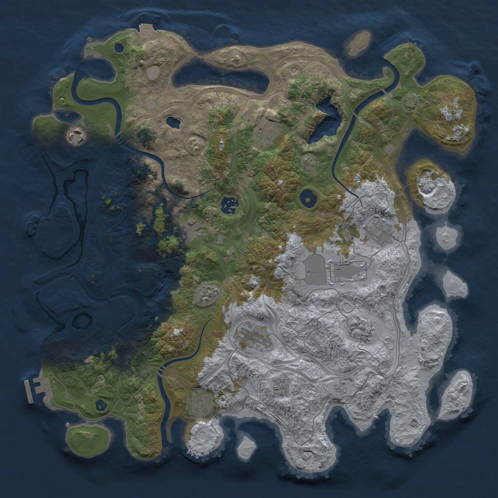Rust Map: Procedural Map, Size: 4250, Seed: 84836029, 16 Monuments