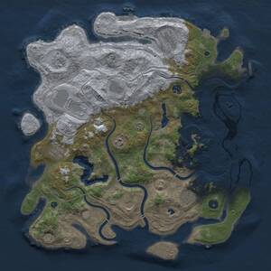 Thumbnail Rust Map: Procedural Map, Size: 4250, Seed: 374688336, 17 Monuments