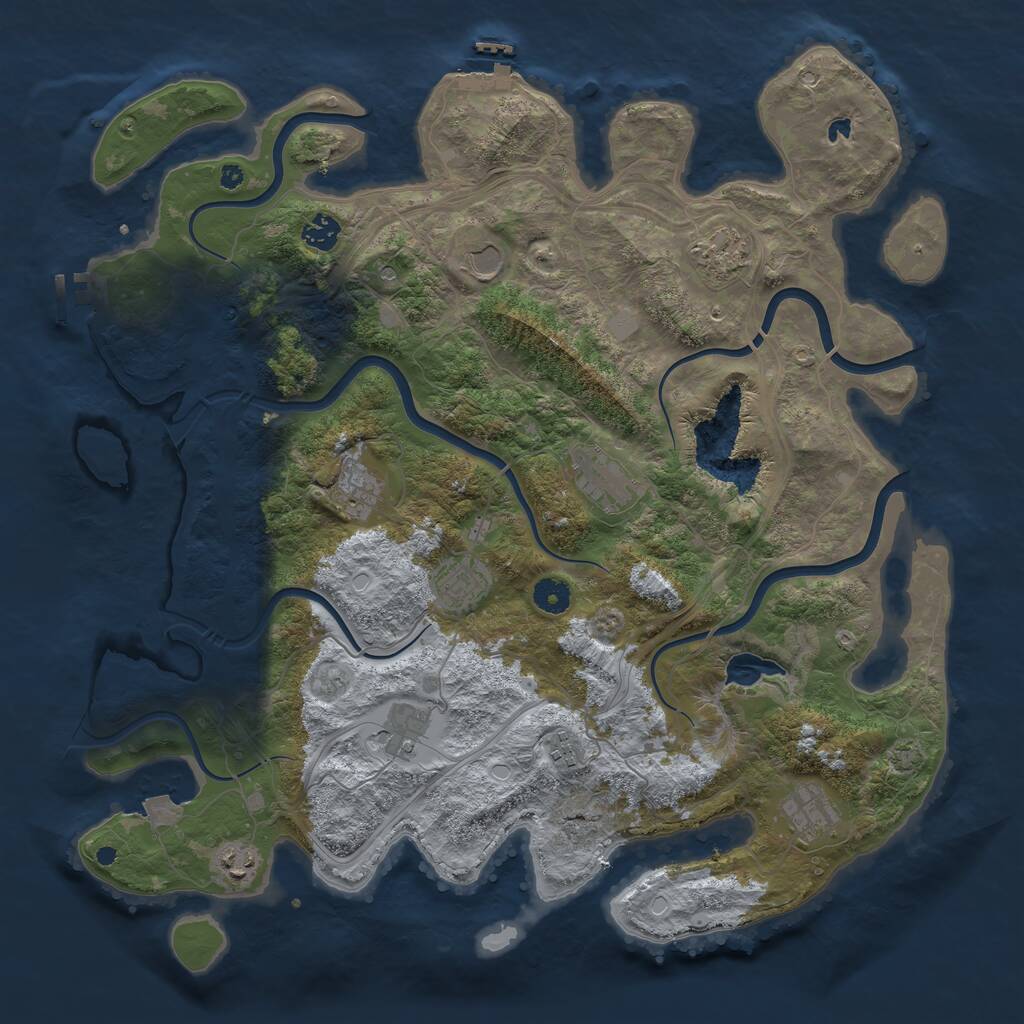 Rust Map: Procedural Map, Size: 4250, Seed: 70526, 15 Monuments