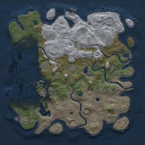 Thumbnail Rust Map: Procedural Map, Size: 4500, Seed: 1880806609, 17 Monuments