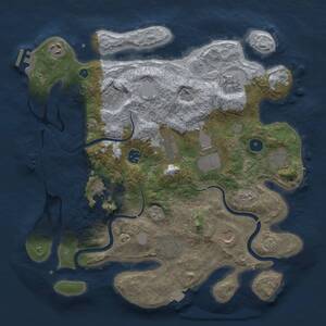 Thumbnail Rust Map: Procedural Map, Size: 3750, Seed: 445203992, 17 Monuments
