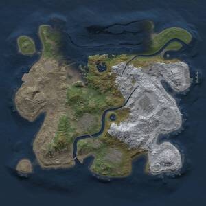 Thumbnail Rust Map: Procedural Map, Size: 3000, Seed: 2063173194, 11 Monuments