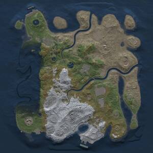 Thumbnail Rust Map: Procedural Map, Size: 3750, Seed: 73, 16 Monuments