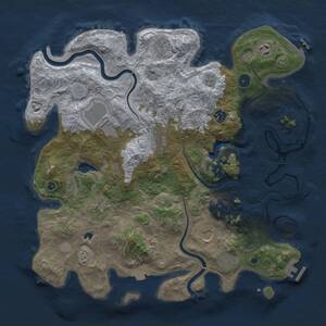 Thumbnail Rust Map: Procedural Map, Size: 4000, Seed: 1666561278, 15 Monuments