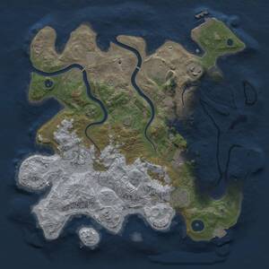 Thumbnail Rust Map: Procedural Map, Size: 3300, Seed: 1071221782, 12 Monuments
