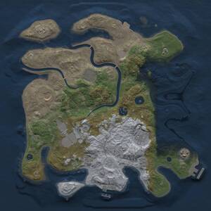 Thumbnail Rust Map: Procedural Map, Size: 3500, Seed: 334815459, 13 Monuments