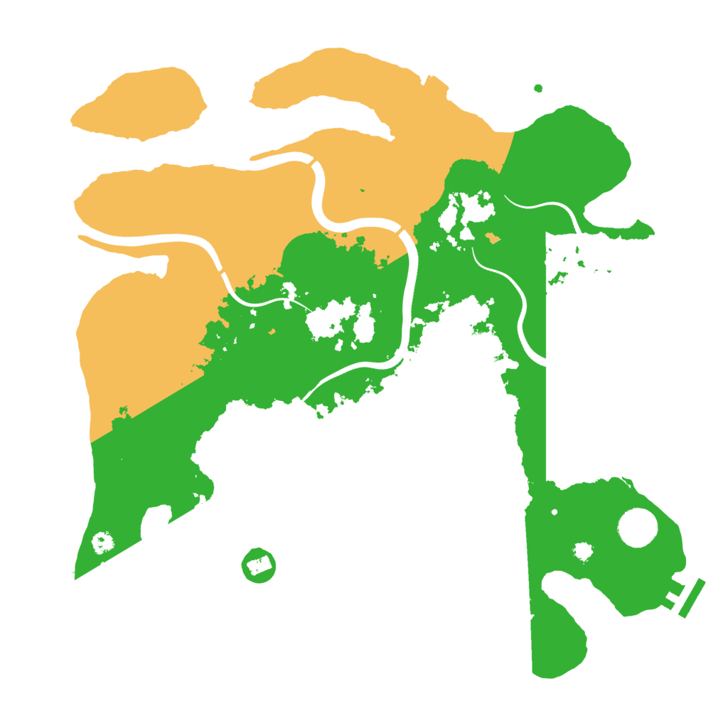 Biome Rust Map: Procedural Map, Size: 3500, Seed: 334815459